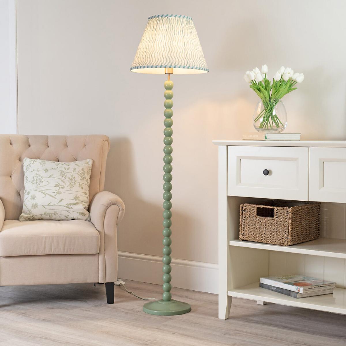 Green Bobble Floor Lamp with Arrow Large Shade – image 2