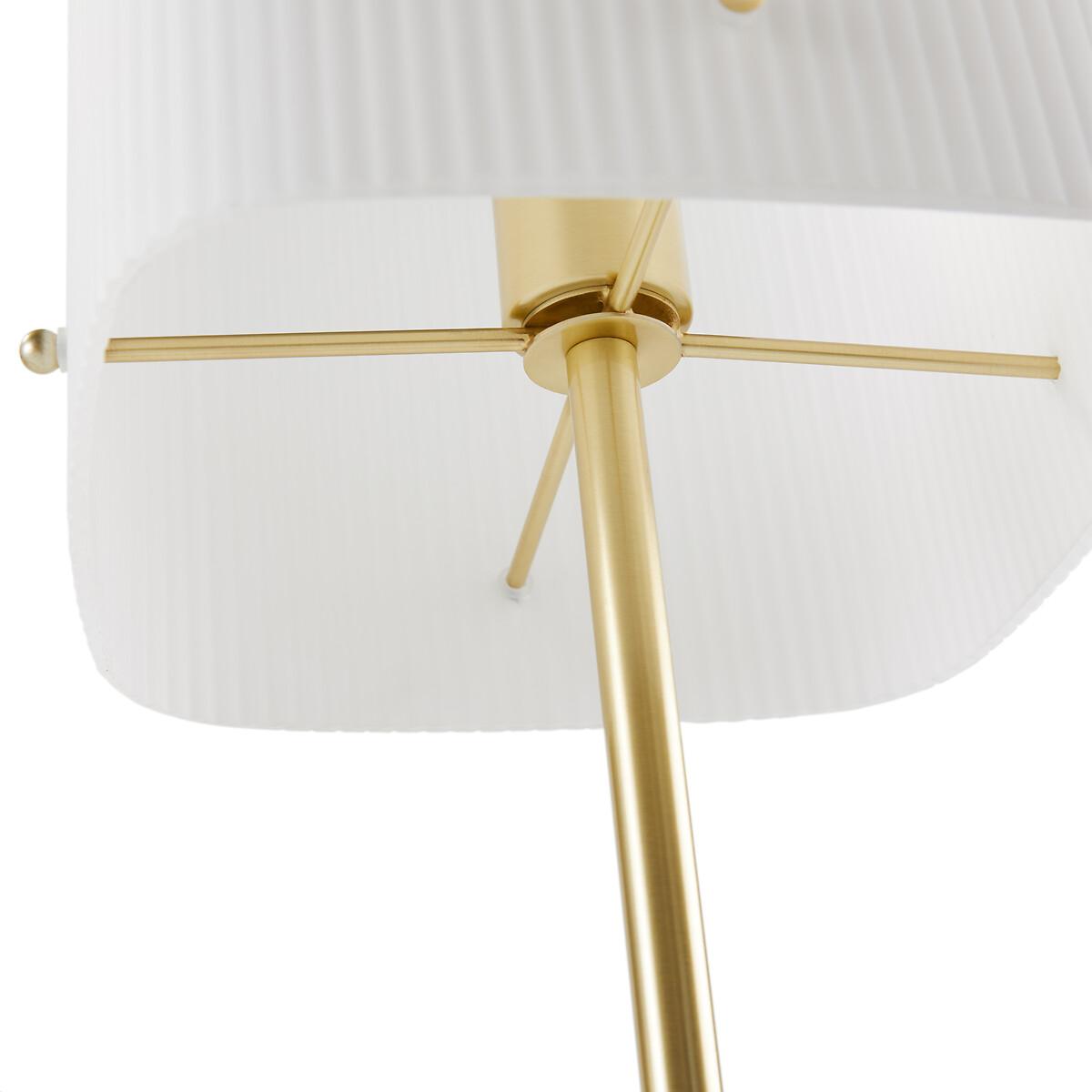 Danny Brass and Streaked Glass Floor Lamp – image 4