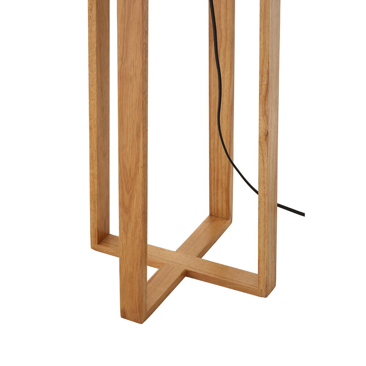 Natural Wood Floor Lamp with Natural Shade – image 4