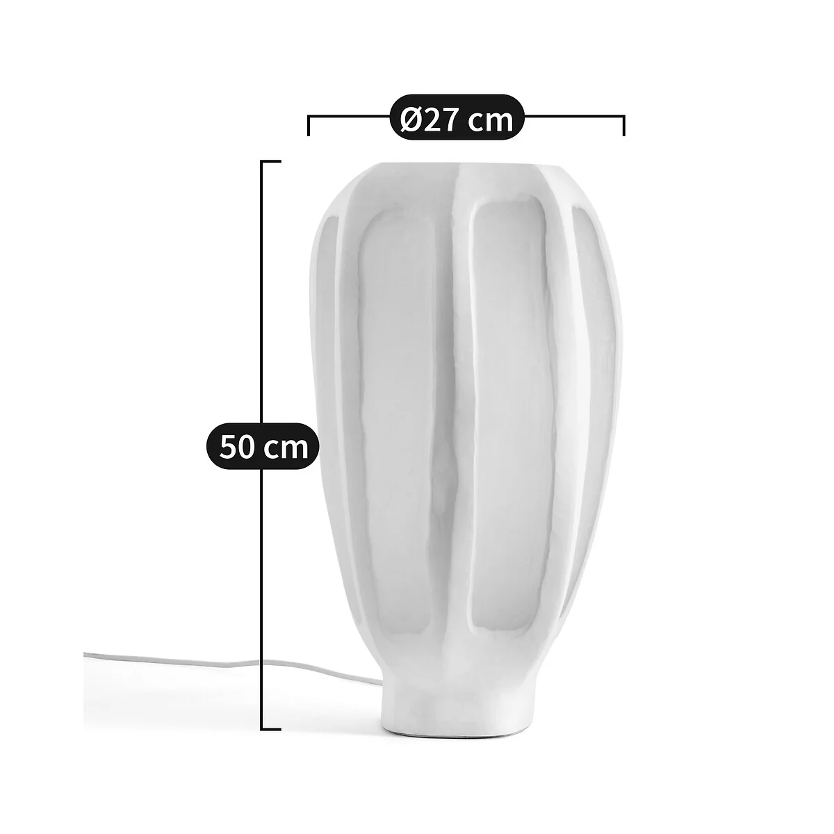 Halkide Hexagonal Frosted and Opaque Glass Lamp – image 5