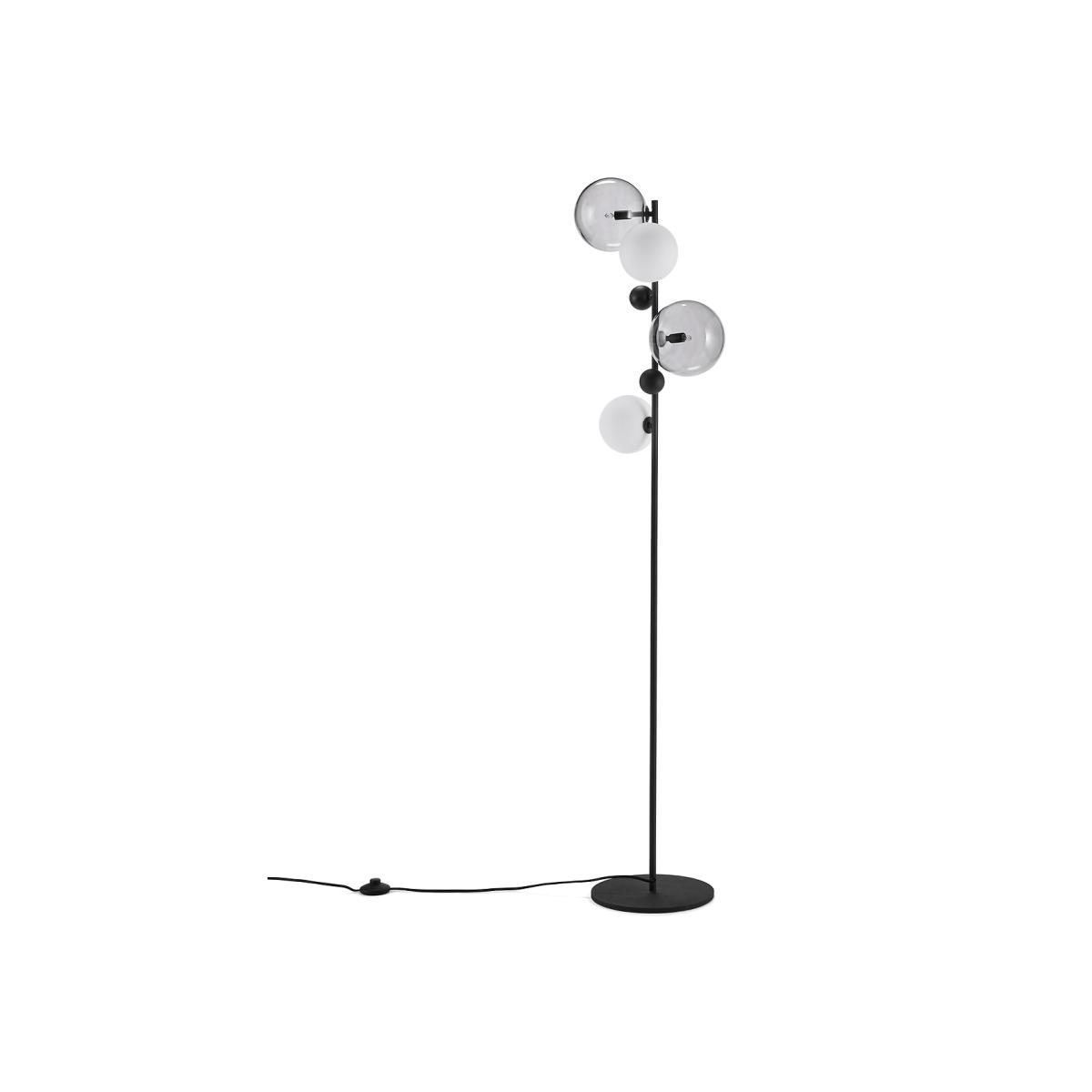Bullesco Smoked Glass and Metal Floor Lamp – image 1
