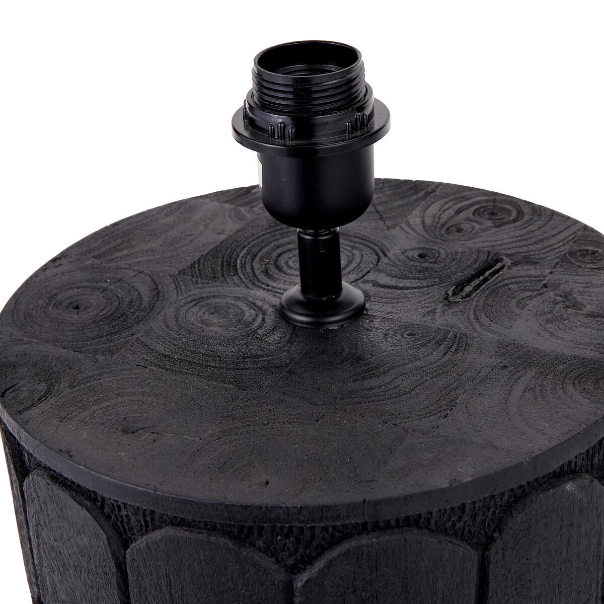Charlie Embossed Wood Wide Table Lamp Base – image 5