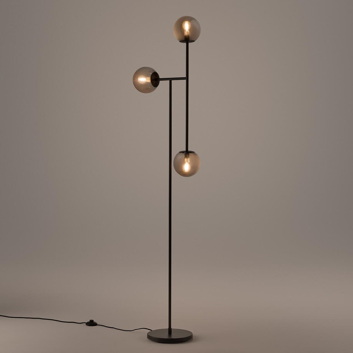 Atea Smoked Glass & Metal Floor Lamp – image 2