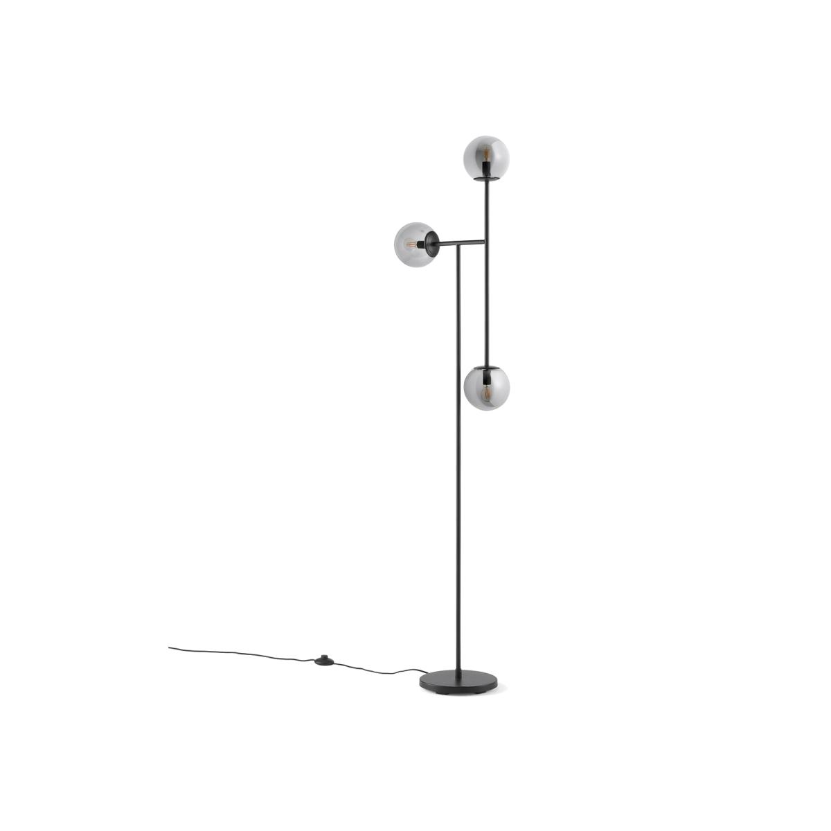 Atea Smoked Glass & Metal Floor Lamp – image 1