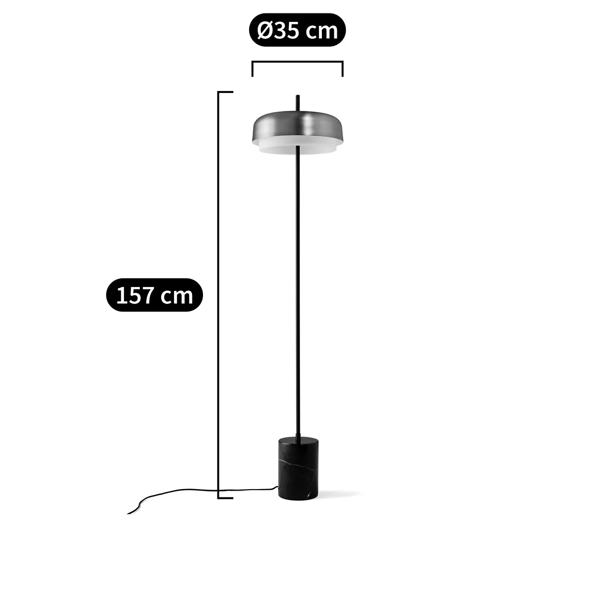 Clepsos Metal & Marble Floor Lamp – image 7