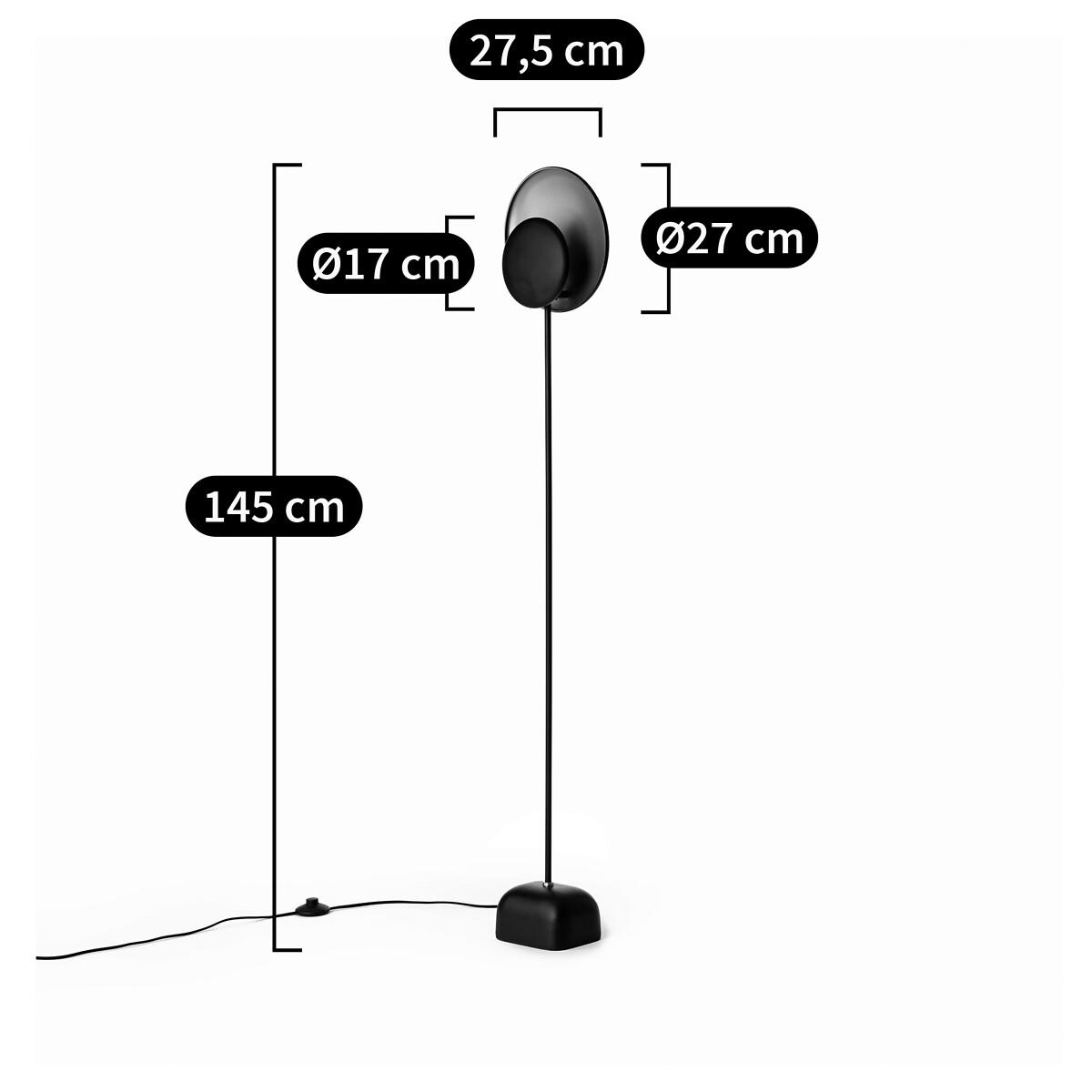 Naton Black and Mocha Metal Reflector Floor Lamp – image 12