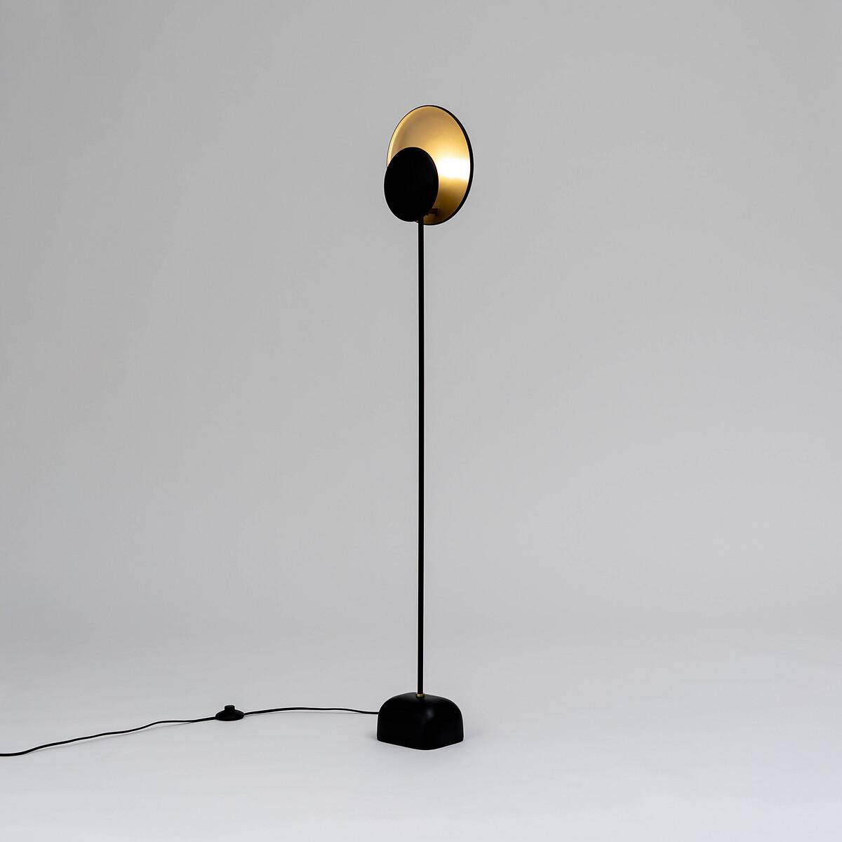 Naton Black and Mocha Metal Reflector Floor Lamp – image 3