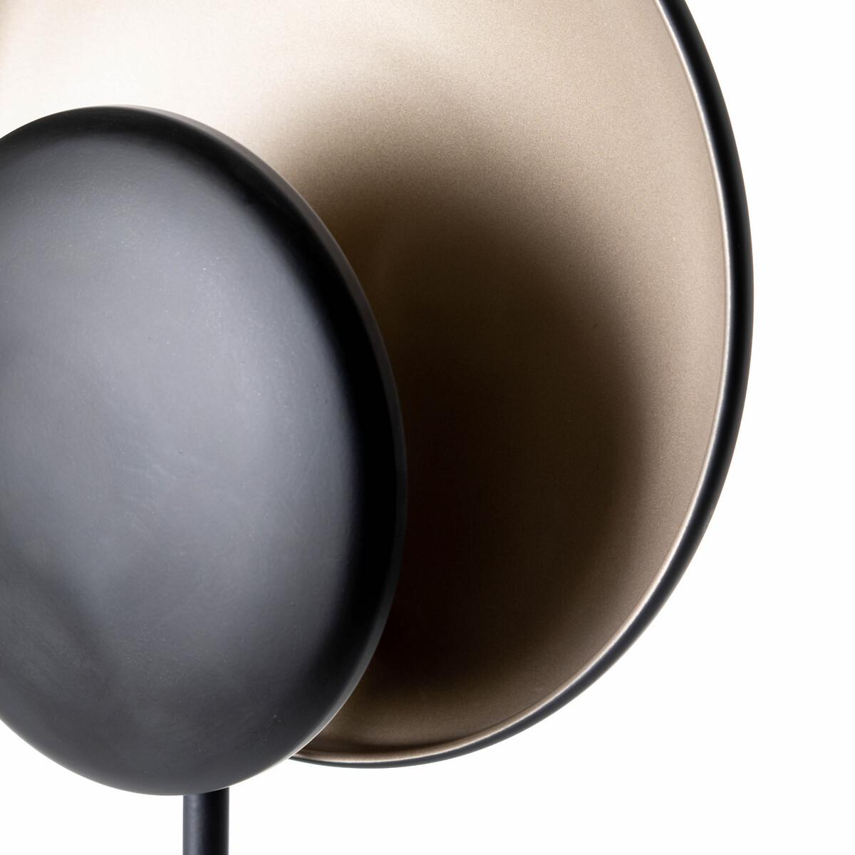 Naton Black and Mocha Metal Reflector Floor Lamp – image 5