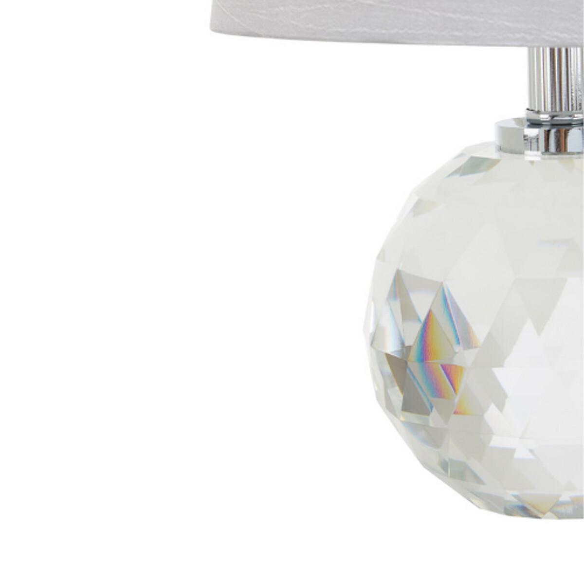 Crystal Ball Base with Grey Shade Table Lamp – image 2