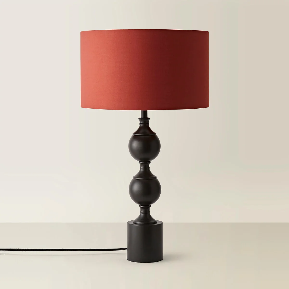 Donny Metal Candlestick Table Lamp with Fabric Shade – image 3