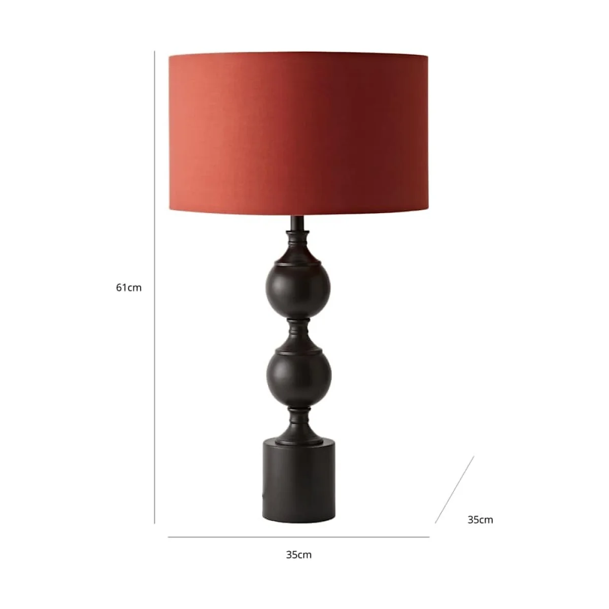Donny Metal Candlestick Table Lamp with Fabric Shade – image 6
