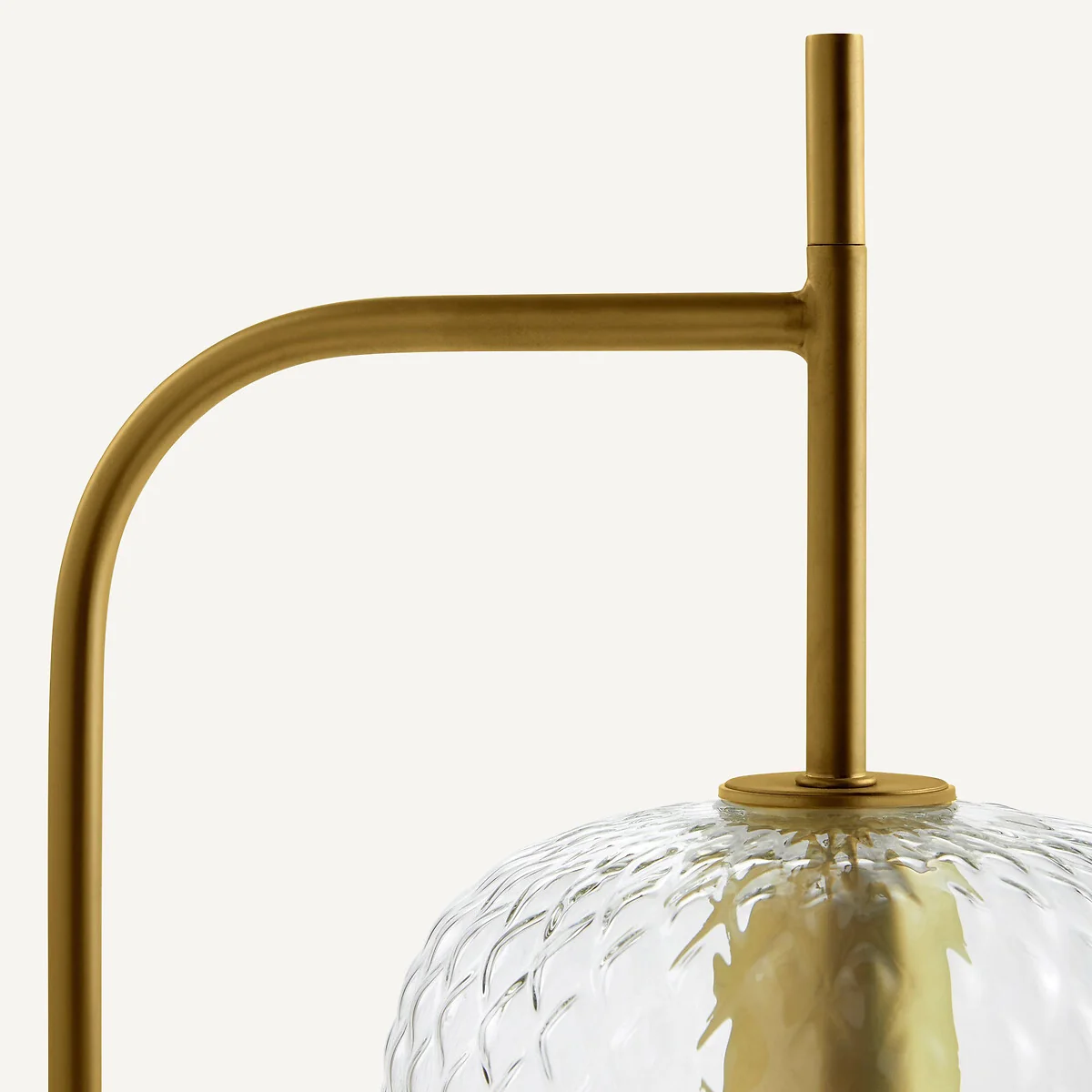 Mistinguett Brass and Chiselled Glass Table Lamp – image 7