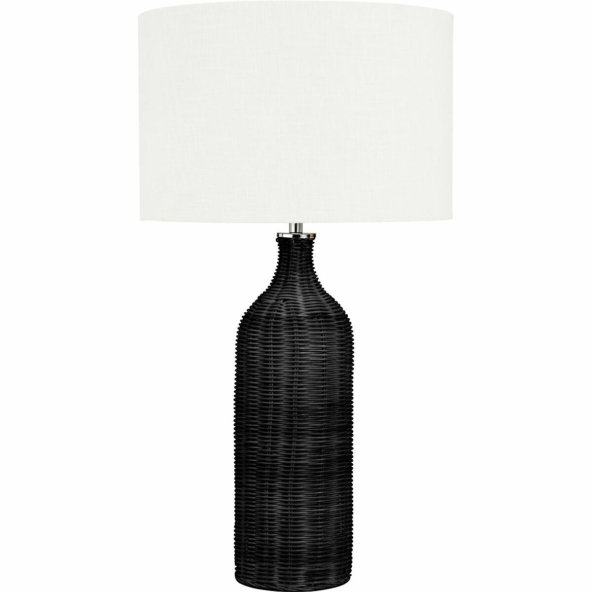 Black Rattan Bottle Table Lamp – image 2
