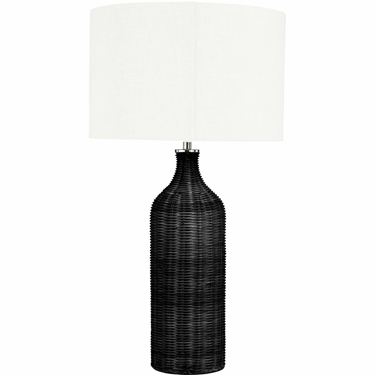 Black Rattan Bottle Table Lamp – image 3