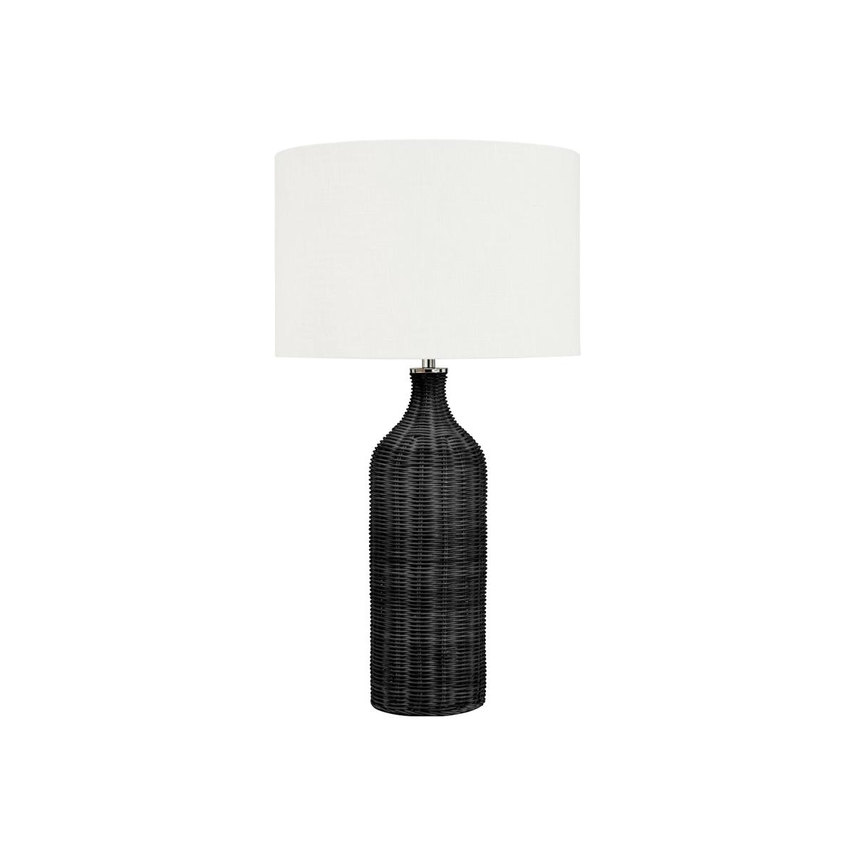 Black Rattan Bottle Table Lamp – image 1