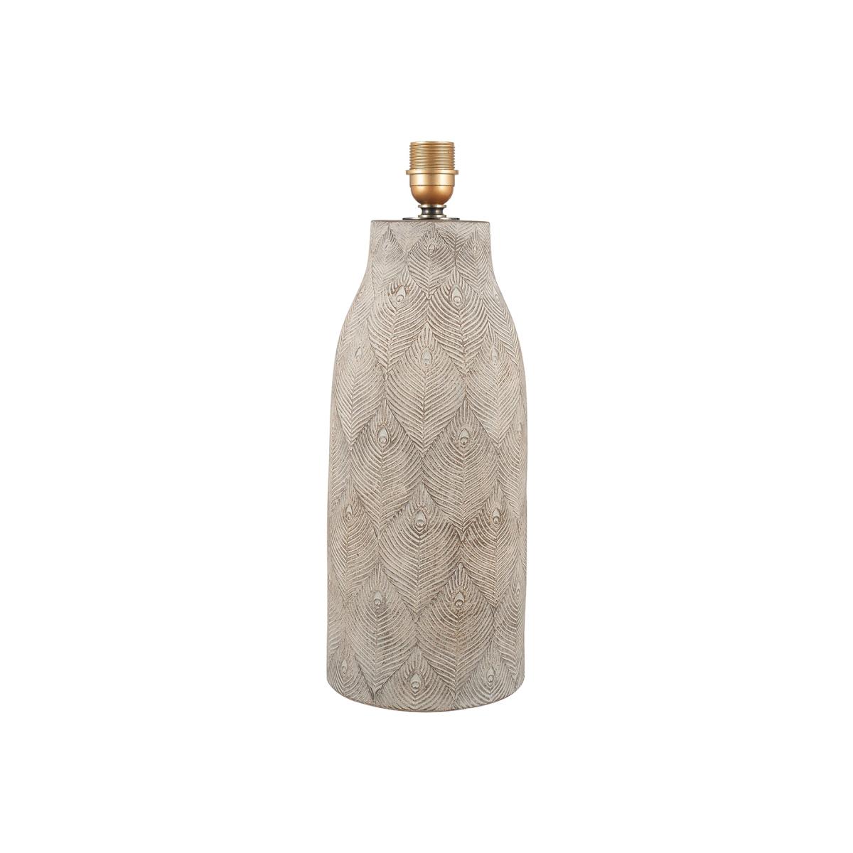 Grey Peacock Ceramic Table Lamp Base