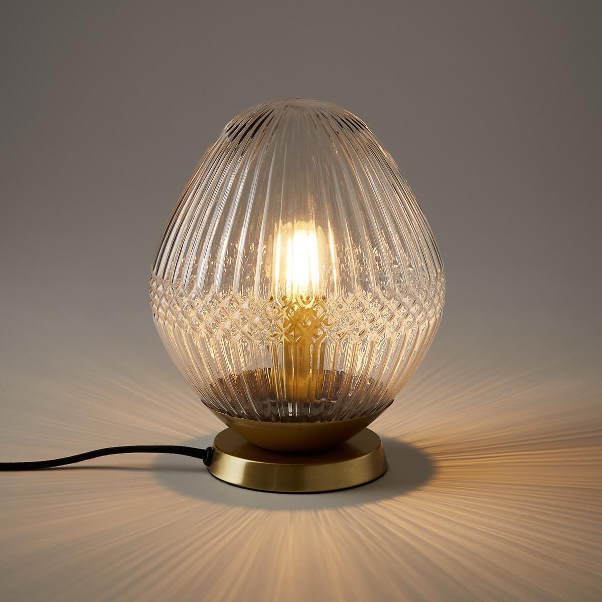 Ari Brass and Striated Glass Table Lamp – image 2