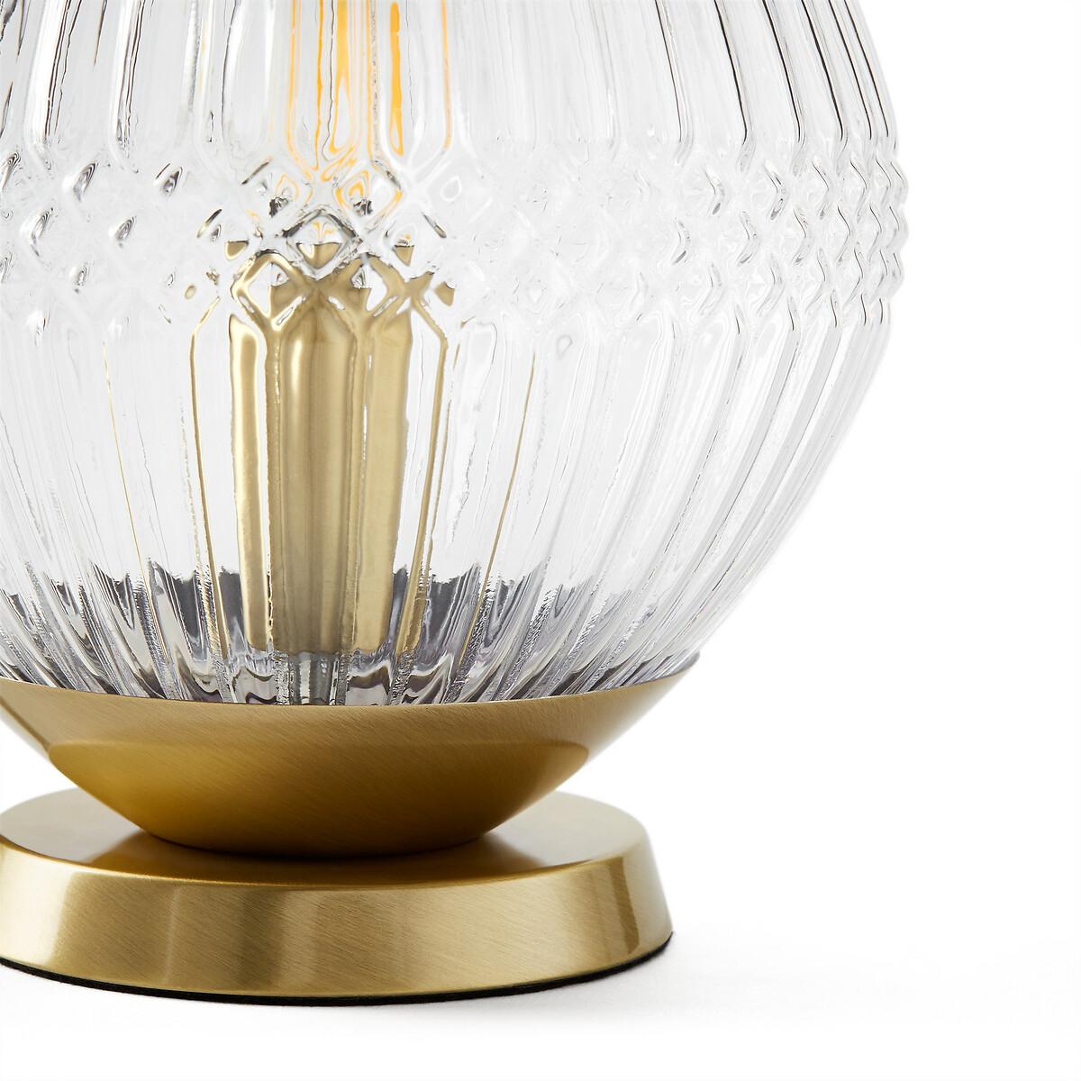 Ari Brass and Striated Glass Table Lamp – image 3