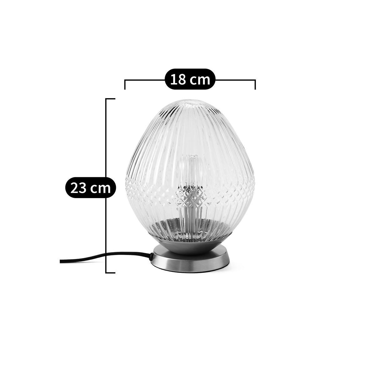 Ari Brass and Striated Glass Table Lamp – image 8