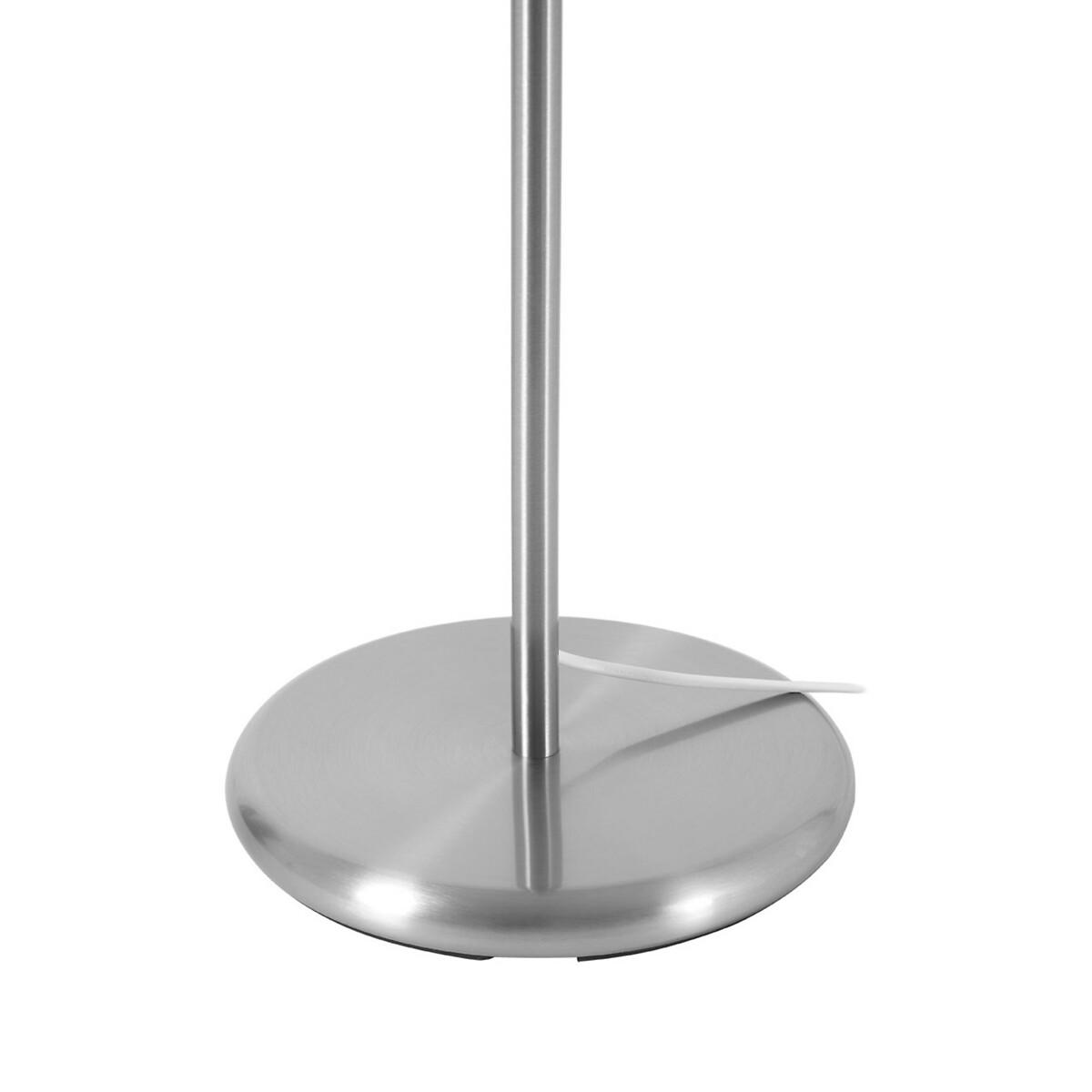 Chrome Effect Classic Style Floor Lamp with Waffle Effect Shade – image 4