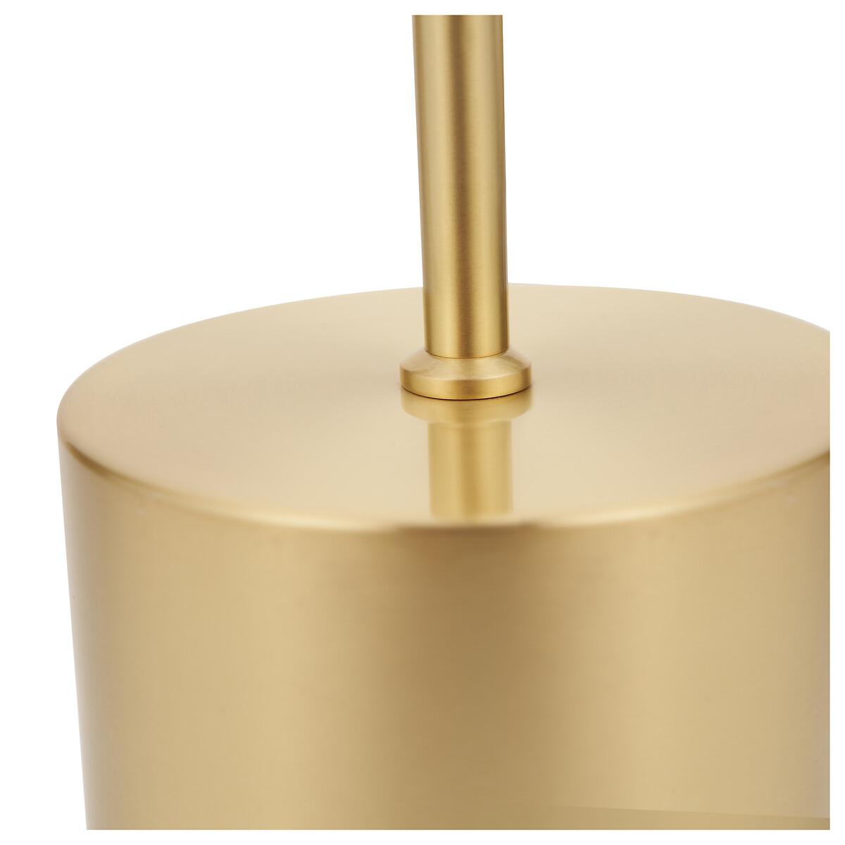 Ribbed Glass and Metal Squoval Floor Lamp – image 3