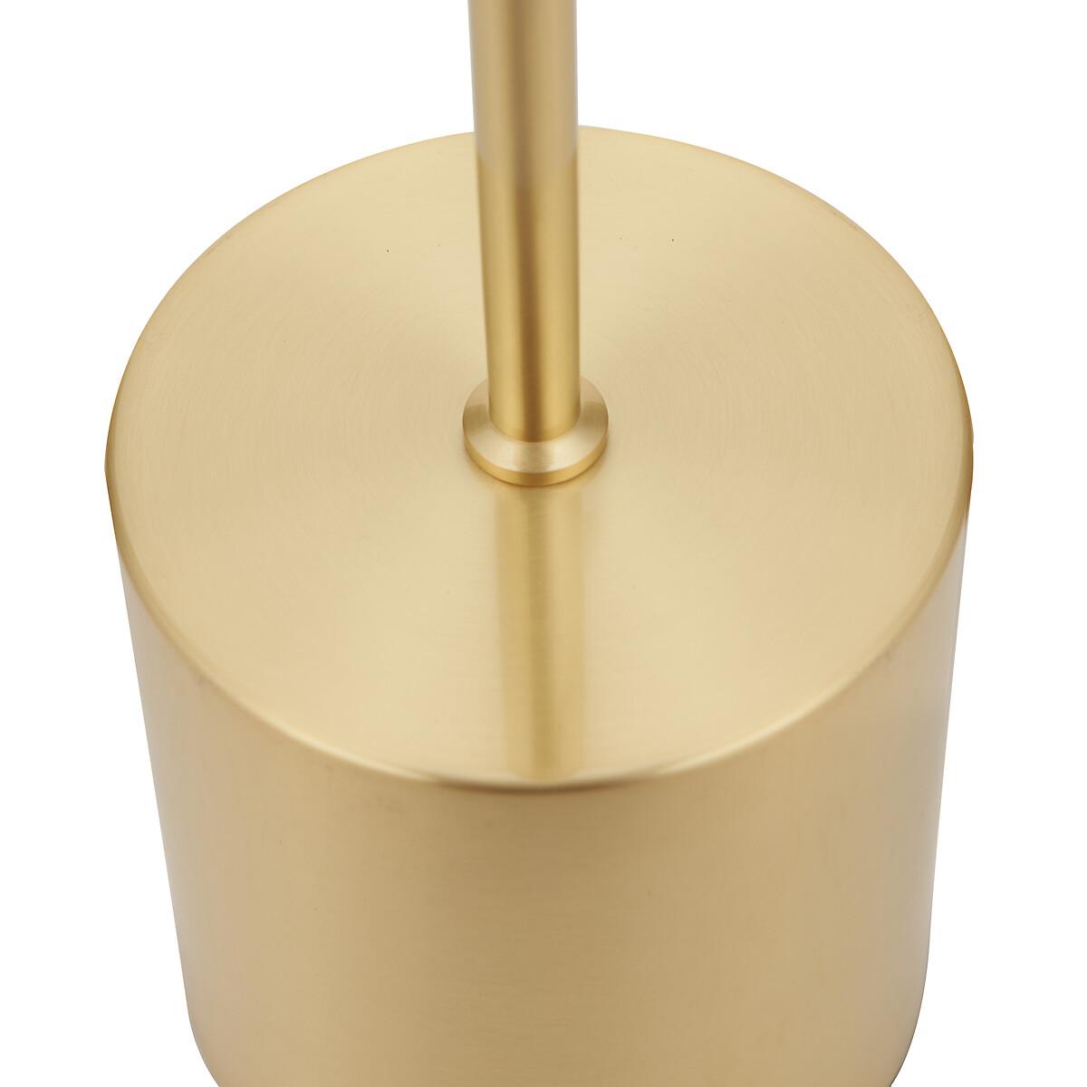 Ribbed Glass and Metal Squoval Floor Lamp – image 4