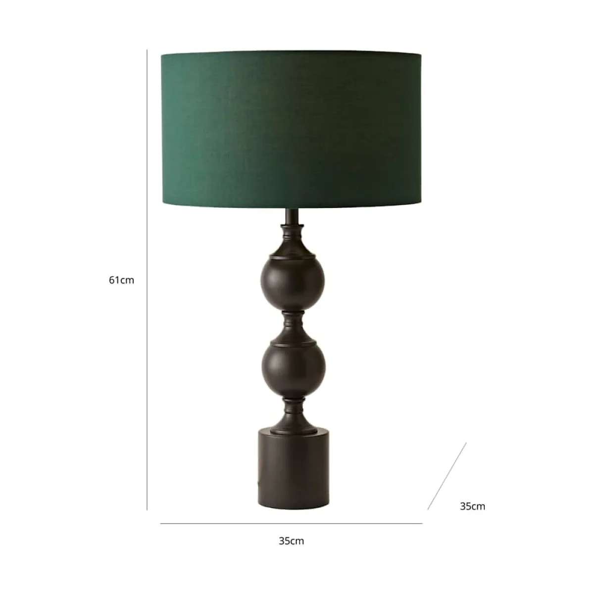 Donny Metal Candlestick Table Lamp with Fabric Shade – image 6