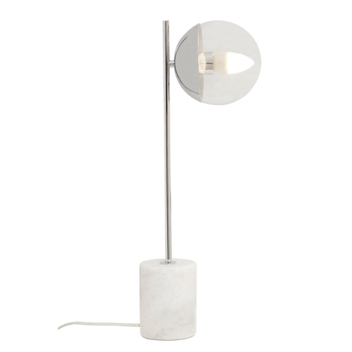 60cm Globe Chrome Table Lamp with Marble Base – image 2