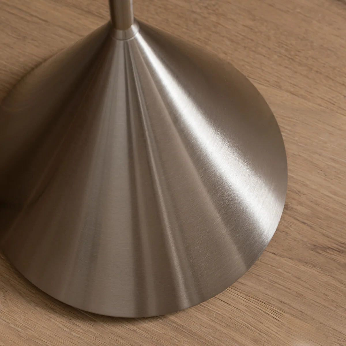 Moke Brushed Nickel Double Cone Floor Lamp – image 7