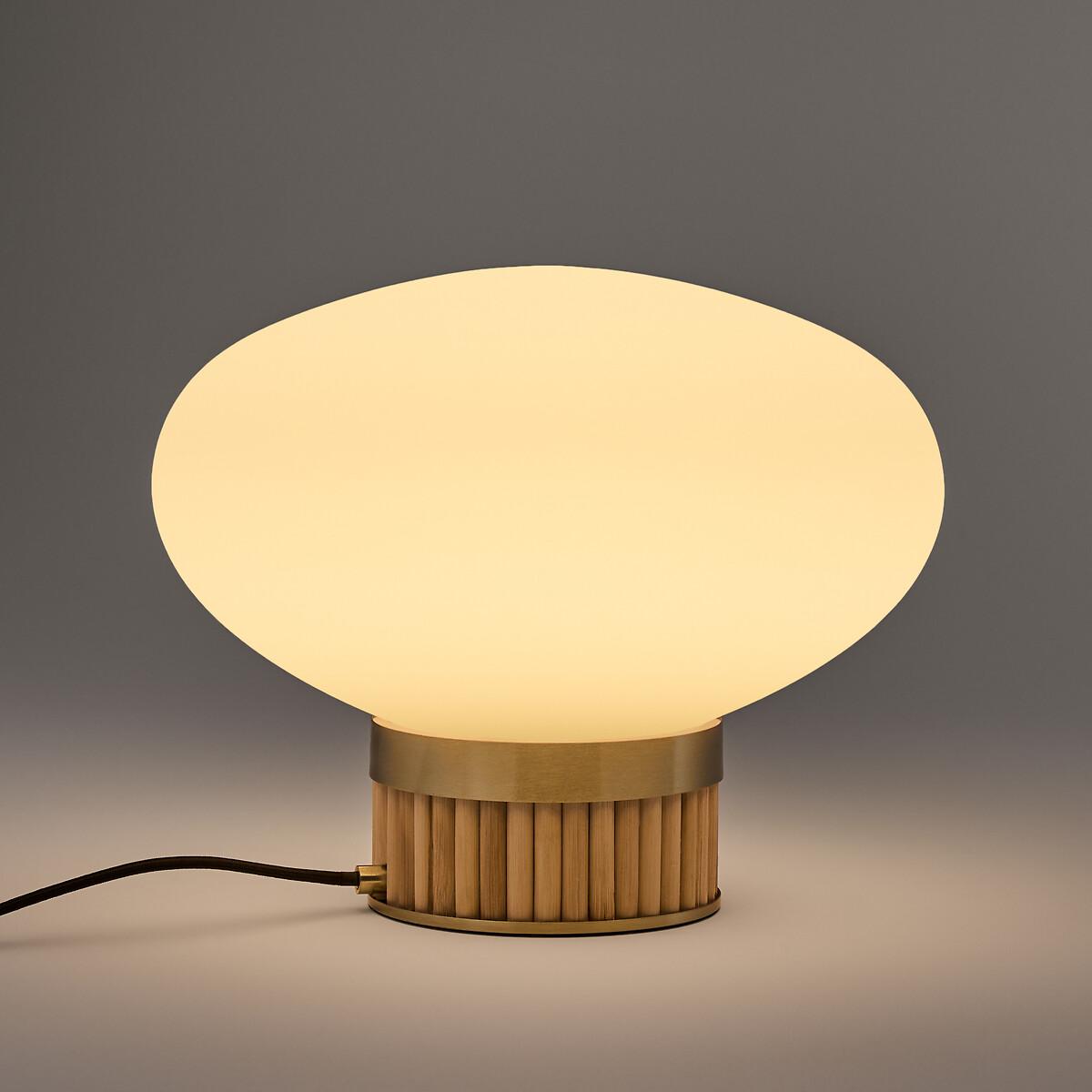 Signatures Dolce Brass, Bamboo and Opaline Glass Lamp – image 2