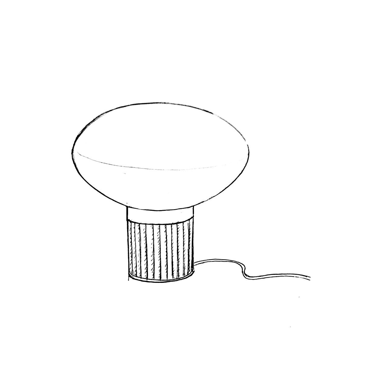 Signatures Dolce Brass, Bamboo and Opaline Glass Lamp – image 6
