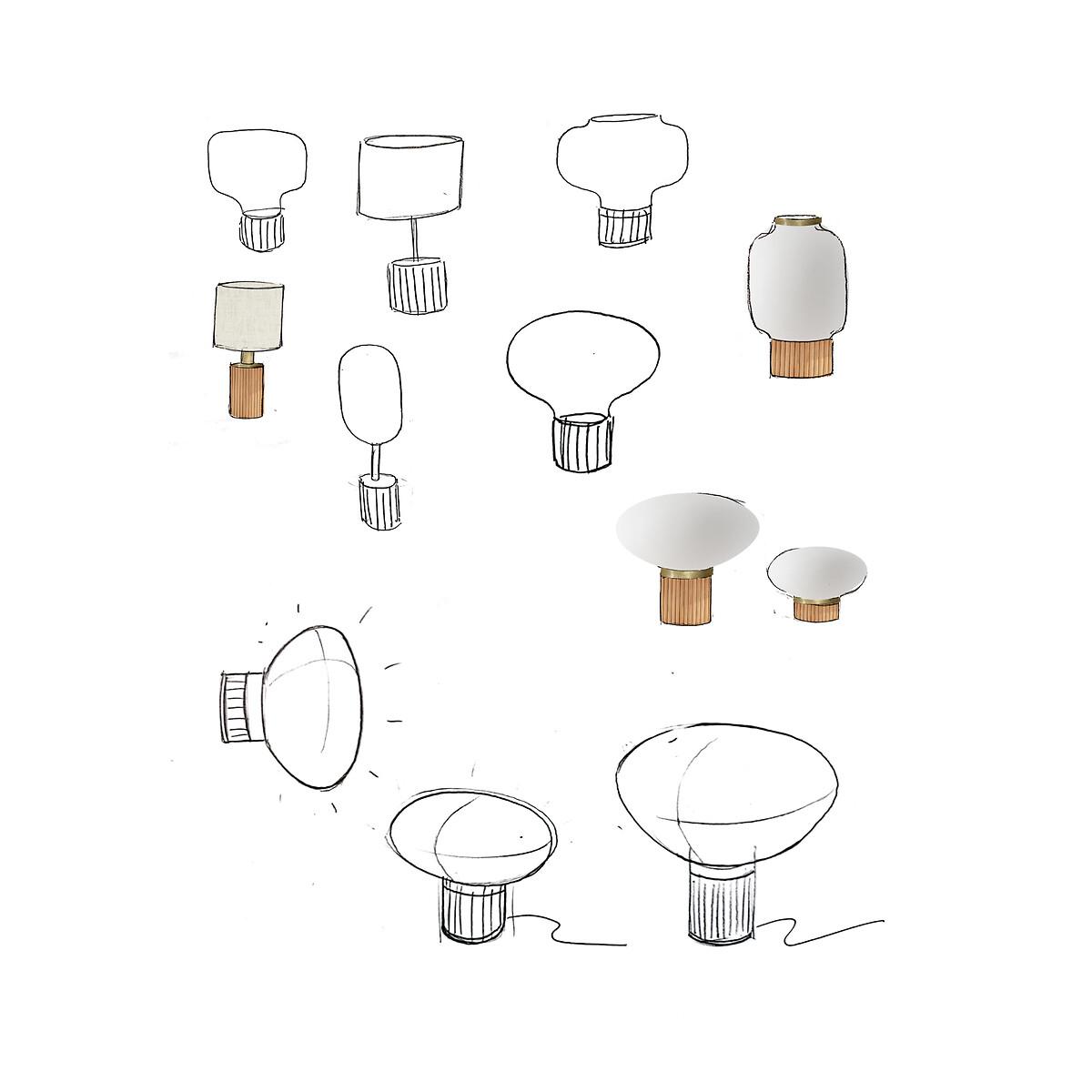 Signatures Dolce Brass, Bamboo and Opaline Glass Lamp – image 7
