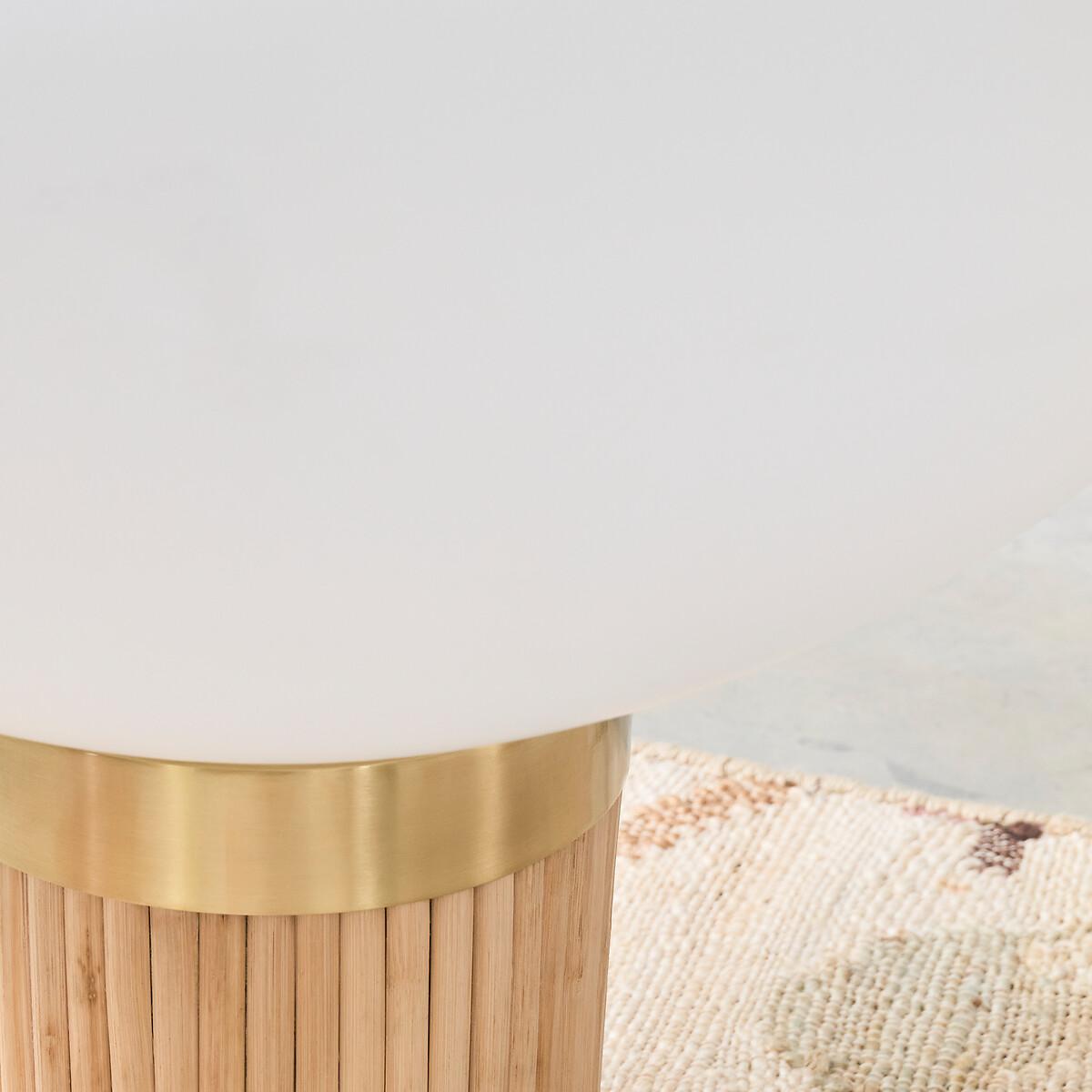 Signatures Dolce Brass, Bamboo and Opaline Glass Lamp – image 9