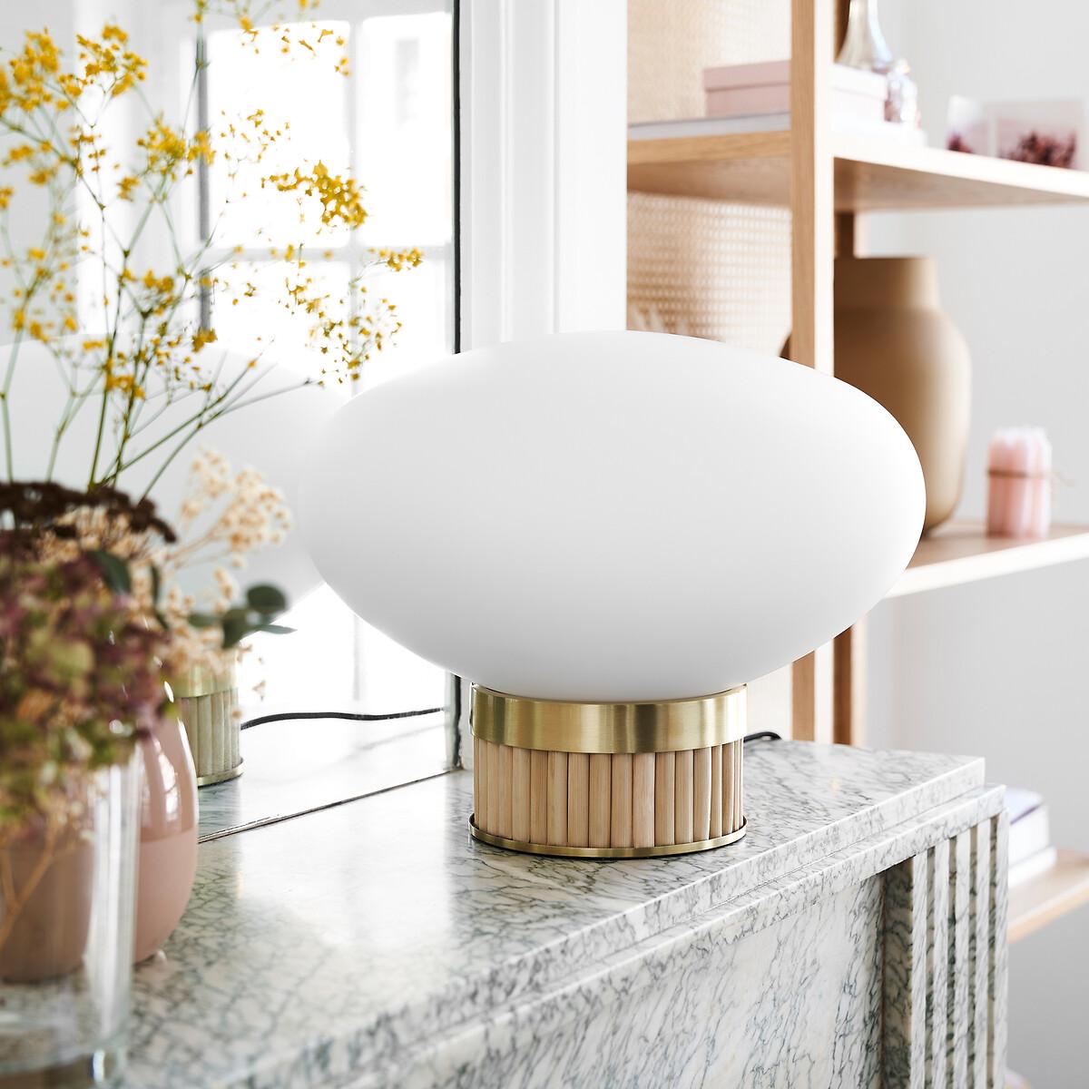 Signatures Dolce Brass, Bamboo and Opaline Glass Lamp – image 10
