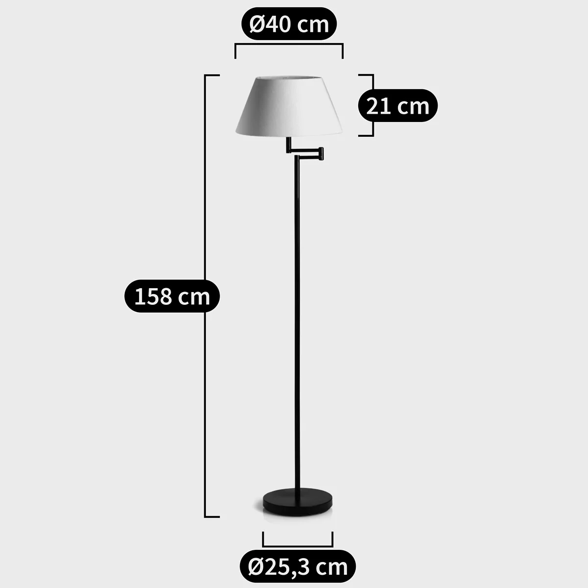 Nyna Floor Lamp with Articulated Arm – image 3