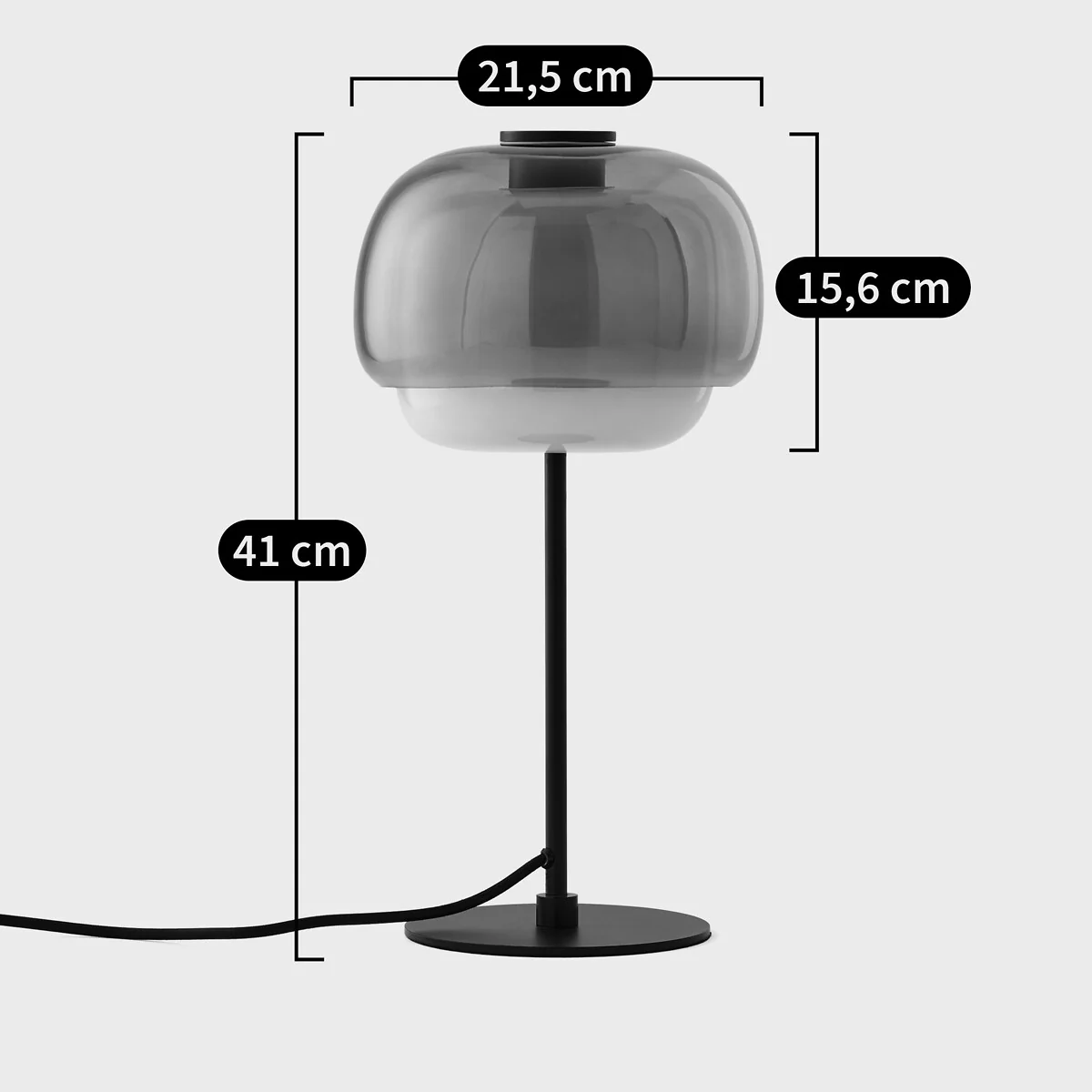 Kinoko Table Lamp in Coloured Glass – image 5