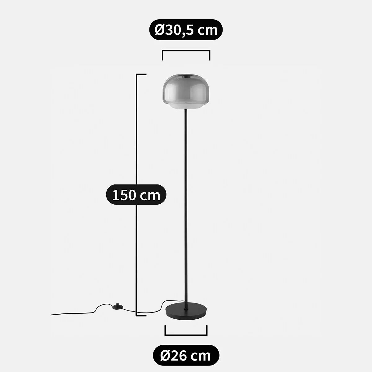 Kinoko Floor Lamp in Coloured Glass – image 6