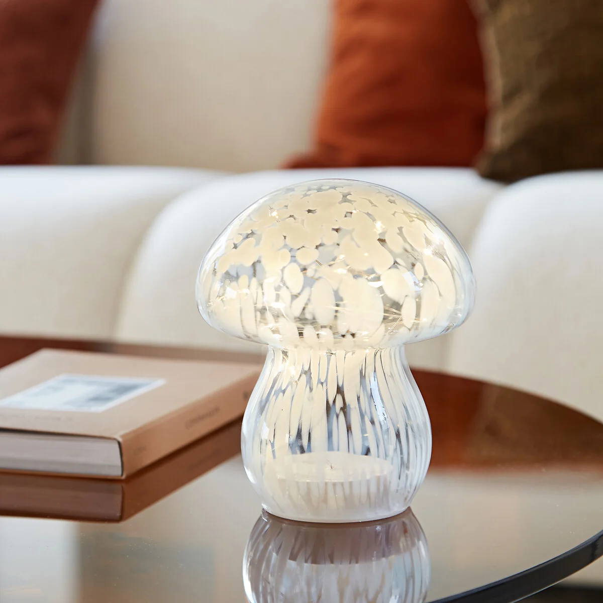 Onoki Decorative LED Mushroom Lamp in Glass – image 2