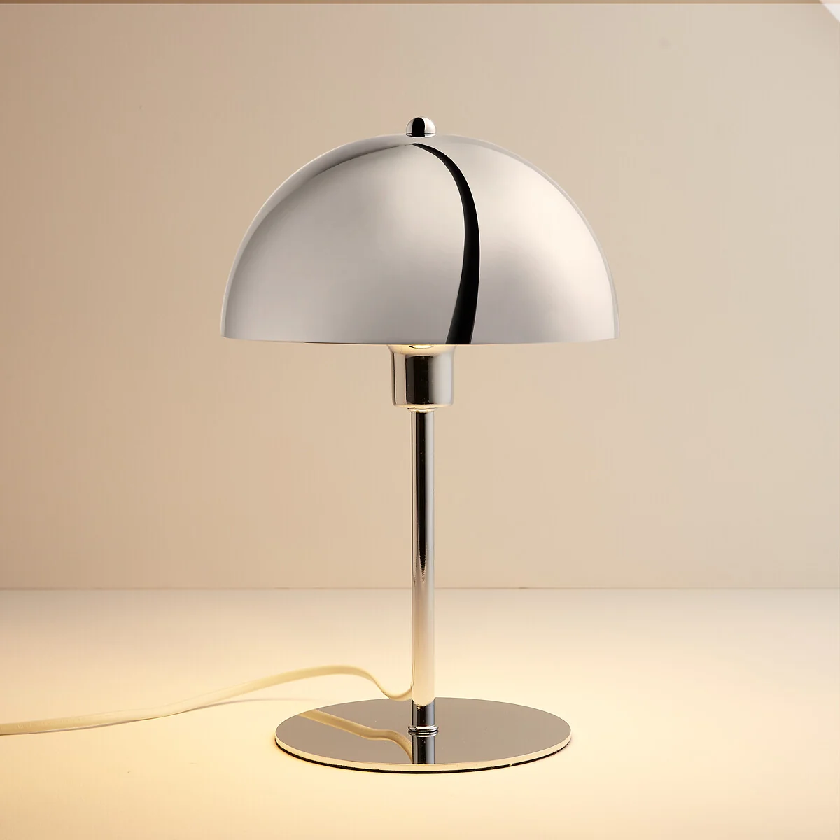 Mushroom Table Lamp in Chrome Metal Capi – image 3