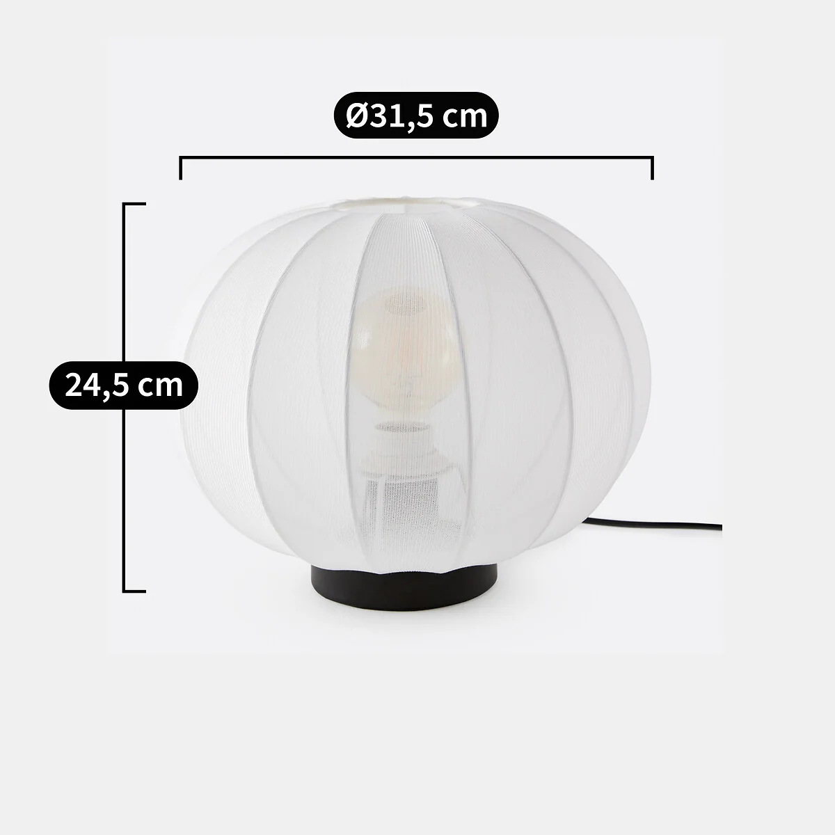 Metal and Mesh Table Lamp Aldo – image 7