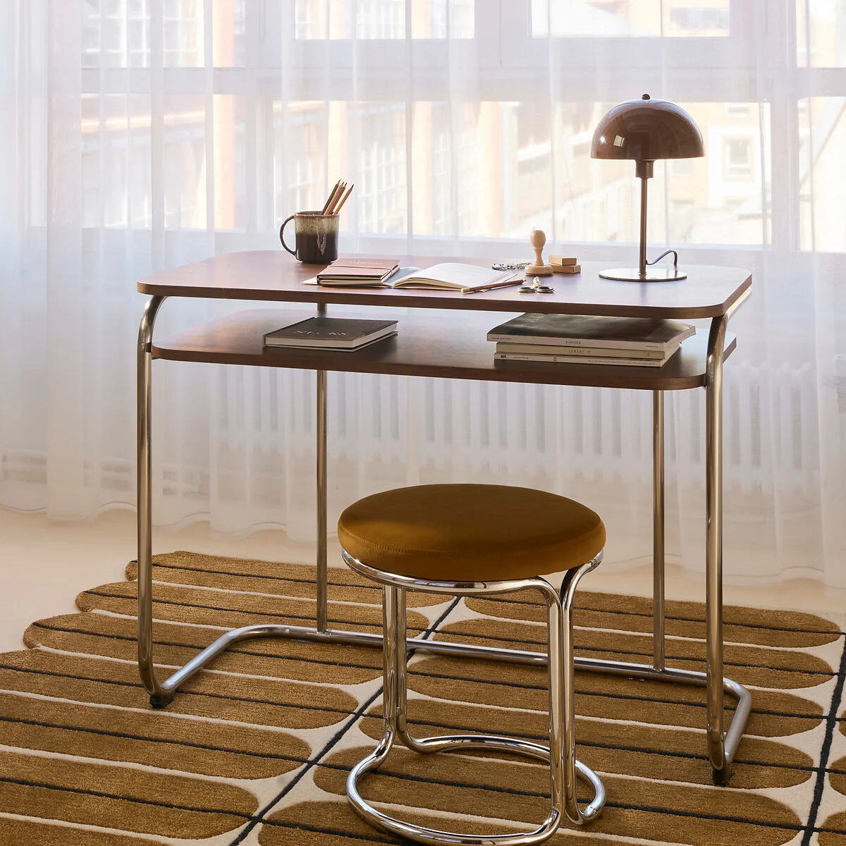 Table Lamp Mushroom Shape in Iron Metal Capi – image 2