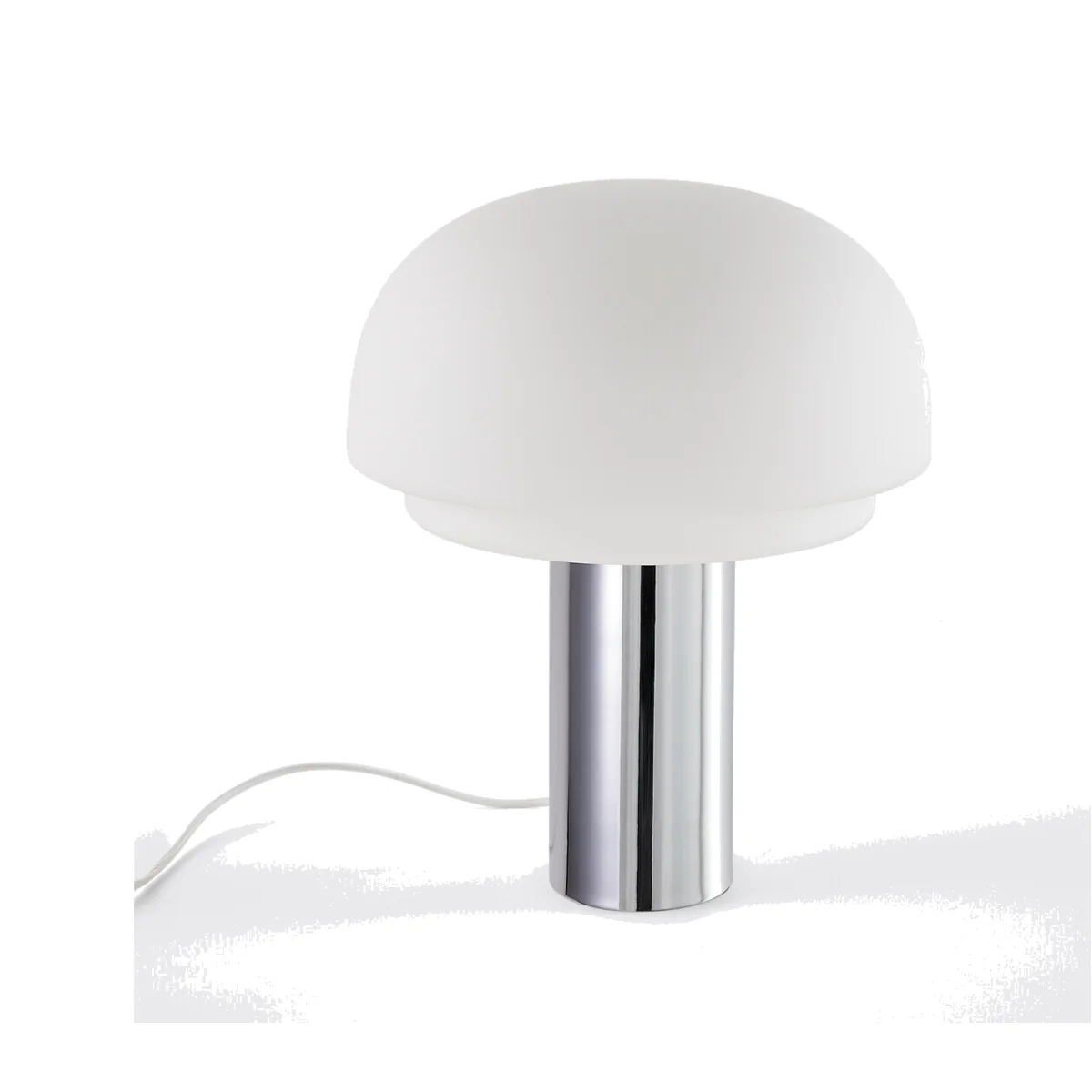 Agathilda Lamp in Opaline Glass and Chromed Iron Height 43.1cm – image 1