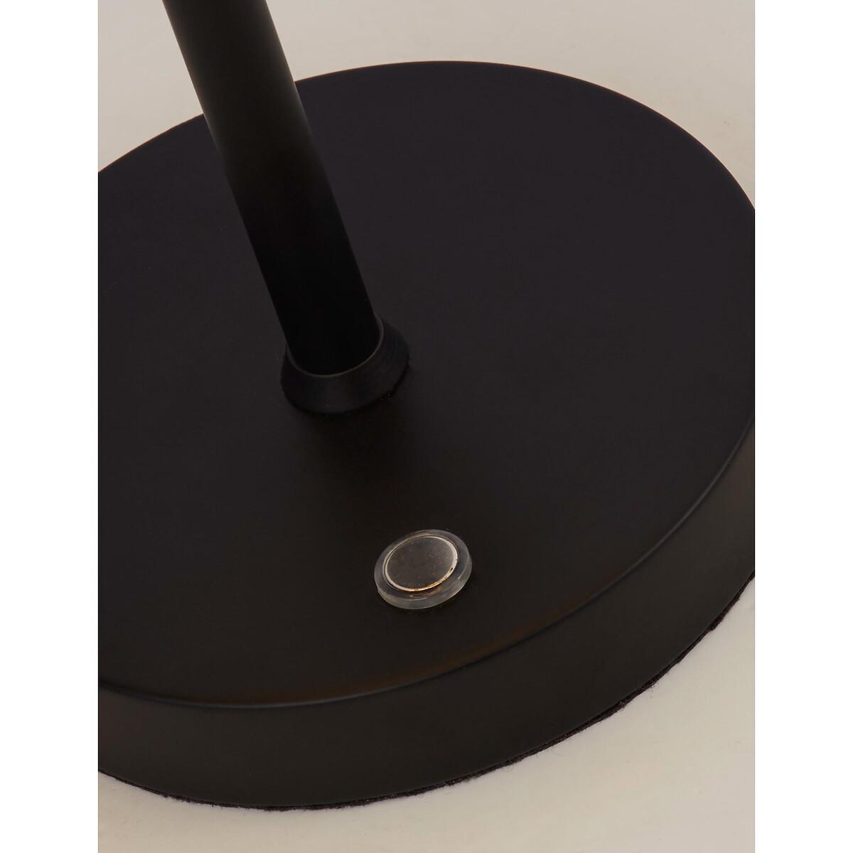 Black Metal and Smoked Glass Dome LED Table Lamp – image 3