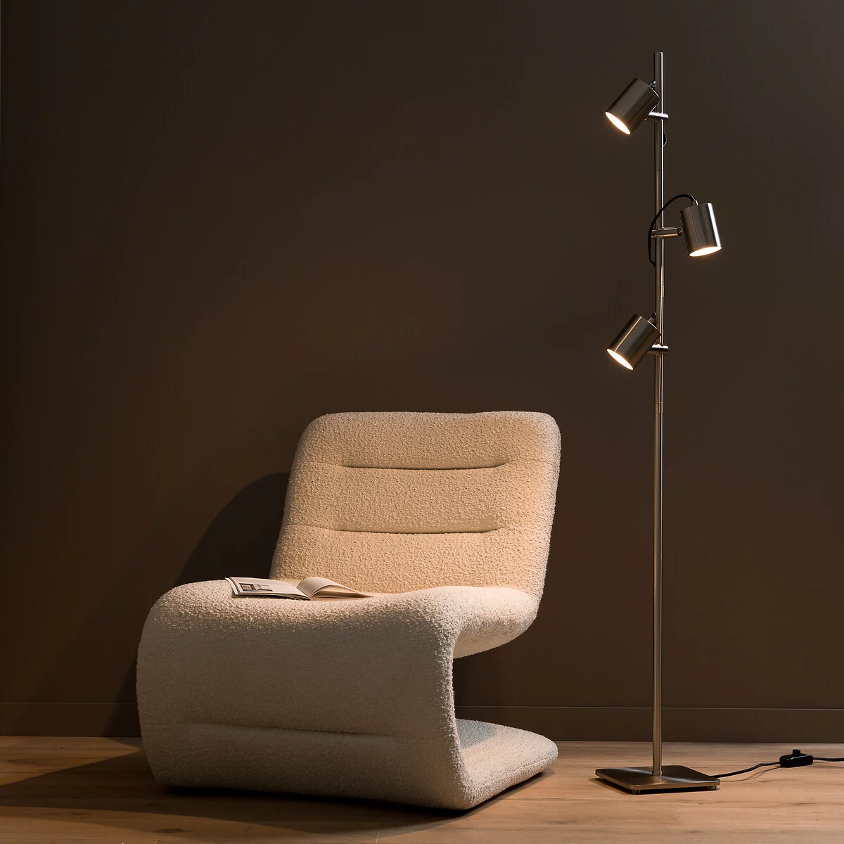 Girevole Spotlight Satin Nickel Floor Lamp – image 3