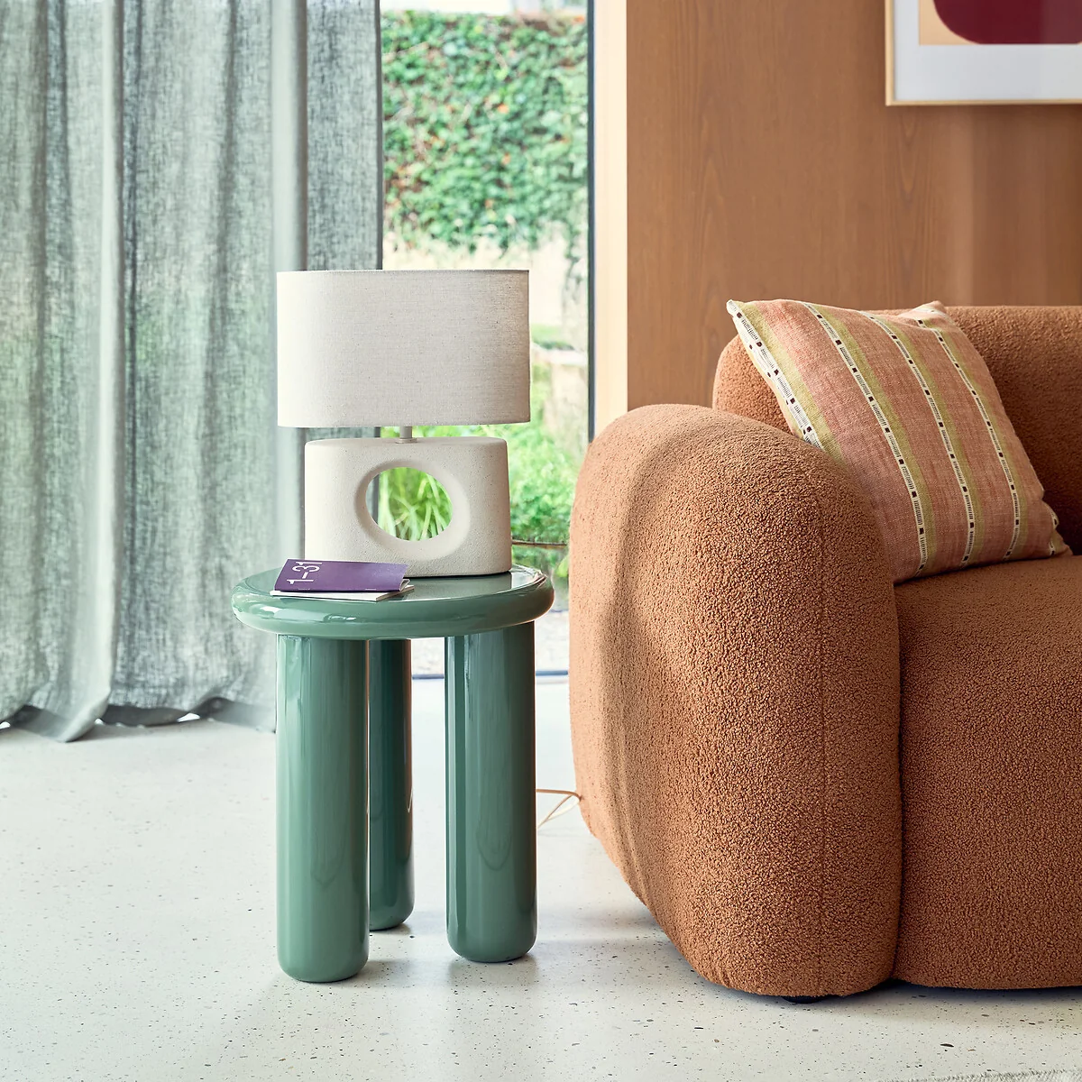 Gani Ceramic/Linen Table Lamp – image 2