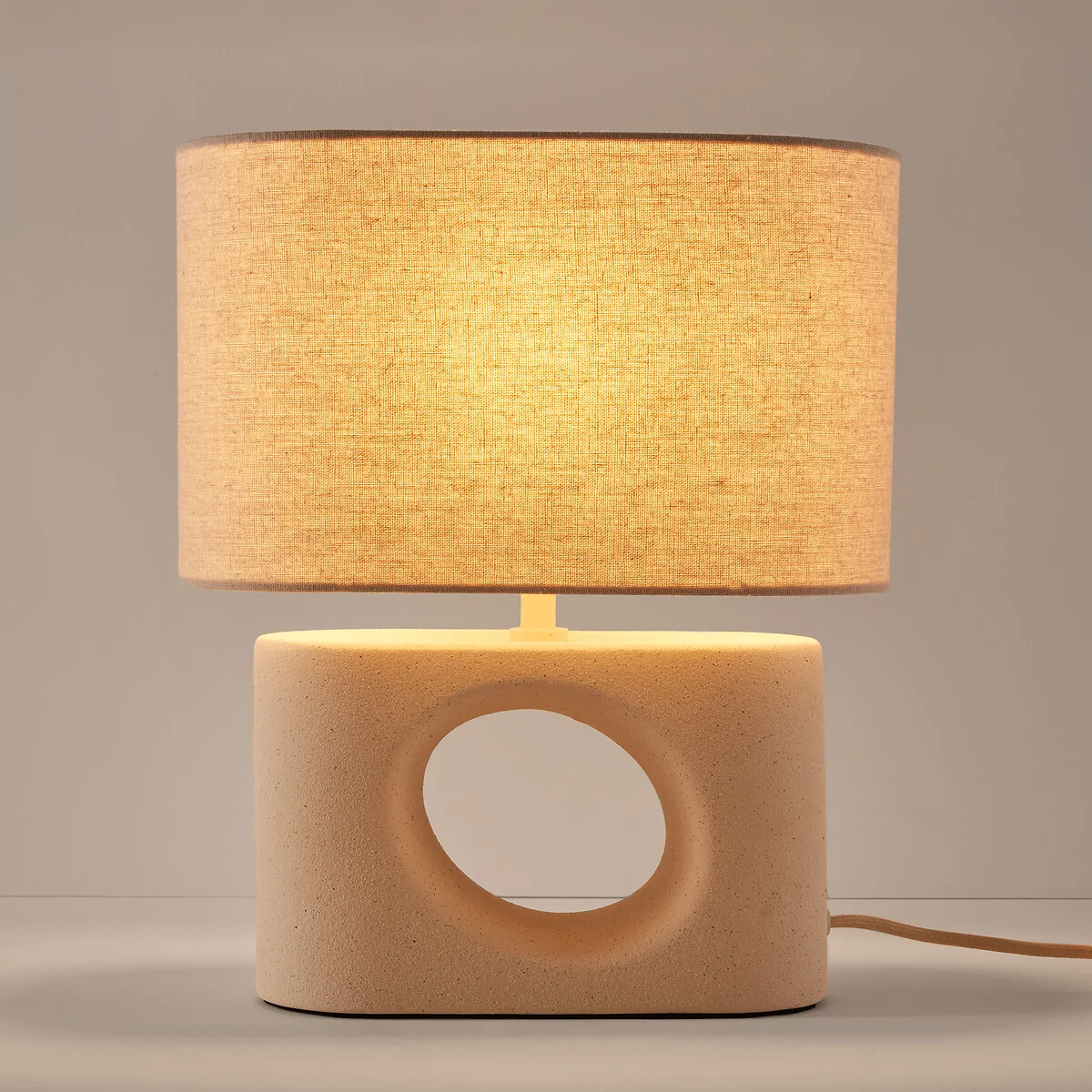 Gani Ceramic/Linen Table Lamp – image 4