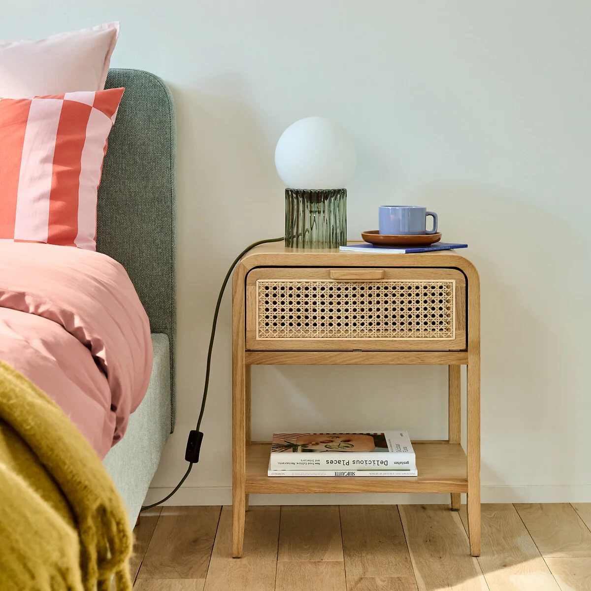 Dima Opaline & Coloured / Streaked Glass Lamp – image 2