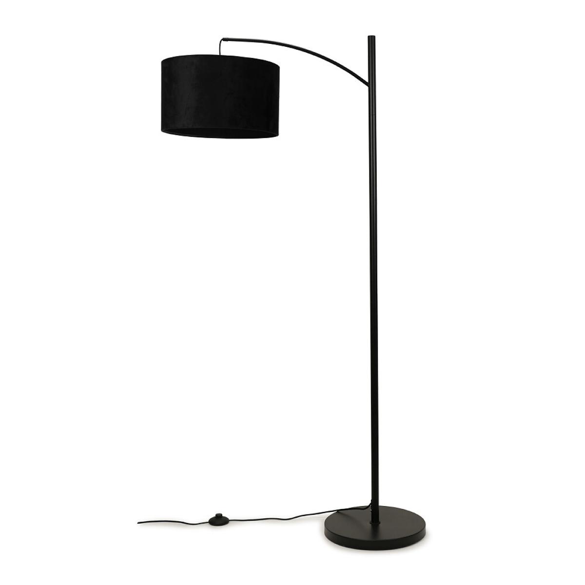 Black Metal Floor Lamp with Velvet Shade – image 5