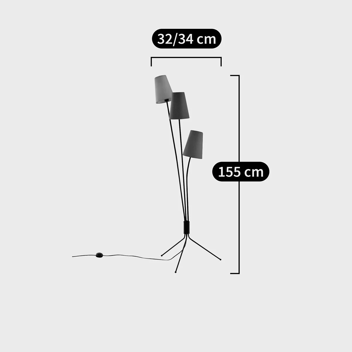 Amaya Vintage Style Floor Lamp – image 3