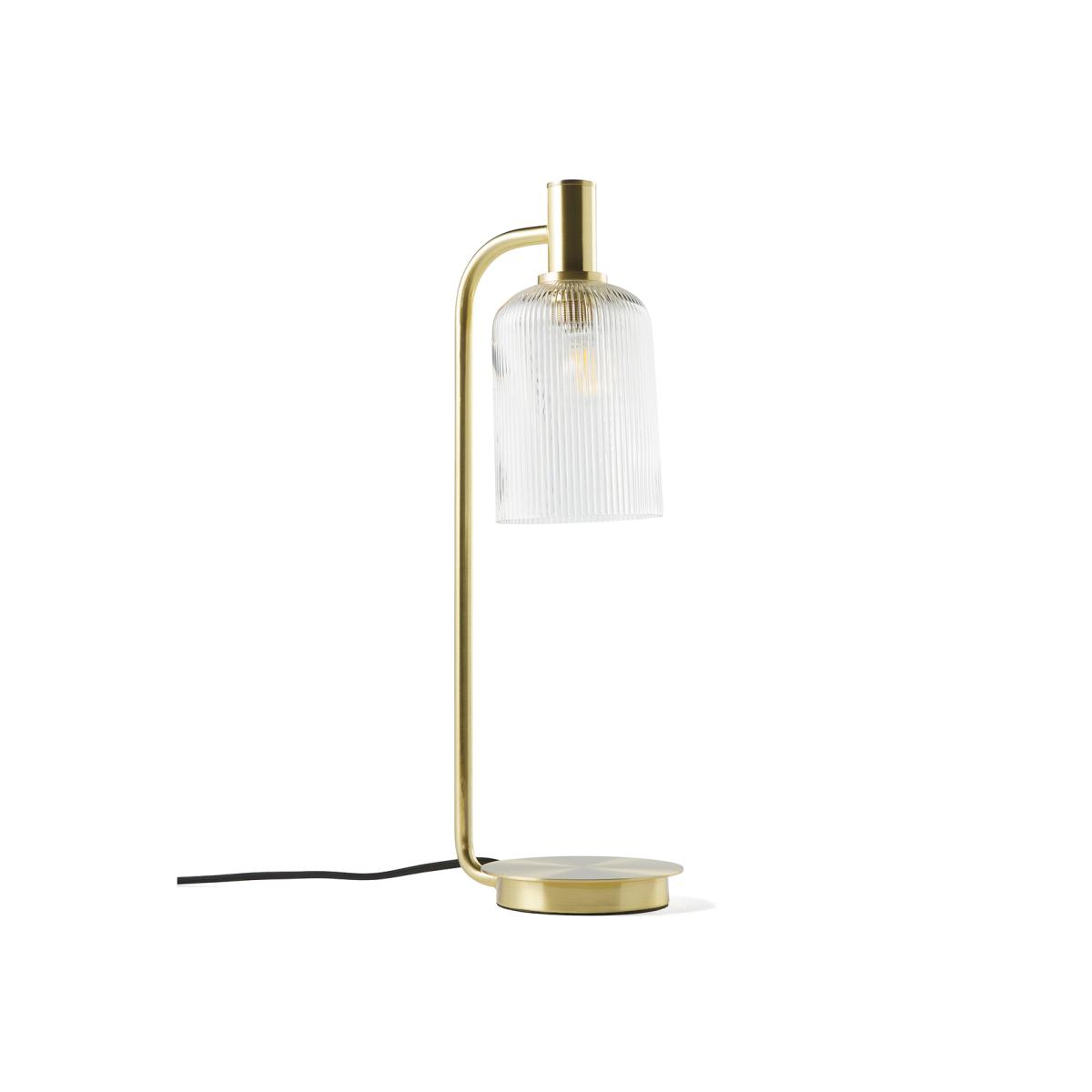 Bogota Brass and Striated Glass Table Lamp – image 1